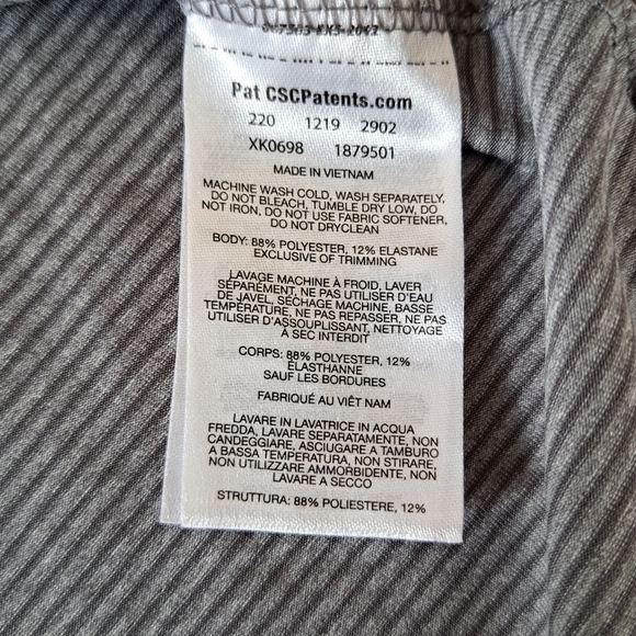 Columbia Active Top Women's Medium Grey Stripes Long Sleeved Tee - Picture 11 of 12